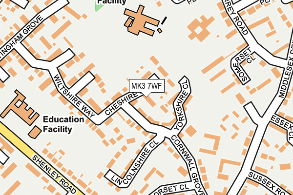 MK3 7WF map - OS OpenMap – Local (Ordnance Survey) MK3 7WF map - OS OpenMap – Local (Ordnance Survey)