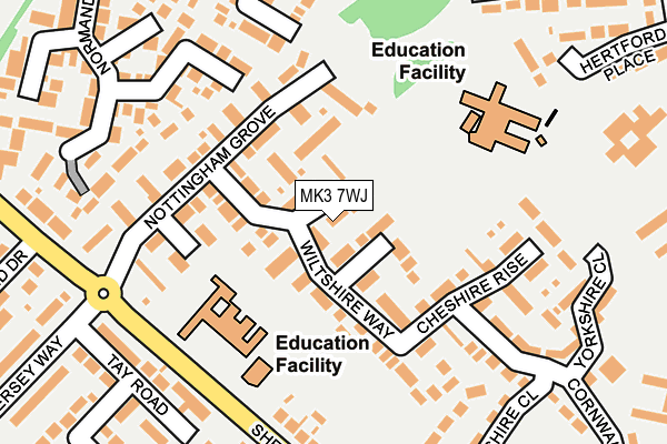 MK3 7WJ map - OS OpenMap – Local (Ordnance Survey) MK3 7WJ map - OS OpenMap – Local (Ordnance Survey)
