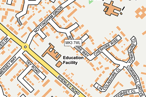 MK3 7WL map - OS OpenMap – Local (Ordnance Survey) MK3 7WL map - OS OpenMap – Local (Ordnance Survey)