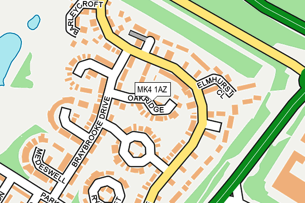 MK4 1AZ map - OS OpenMap – Local (Ordnance Survey) MK4 1AZ map - OS OpenMap – Local (Ordnance Survey)