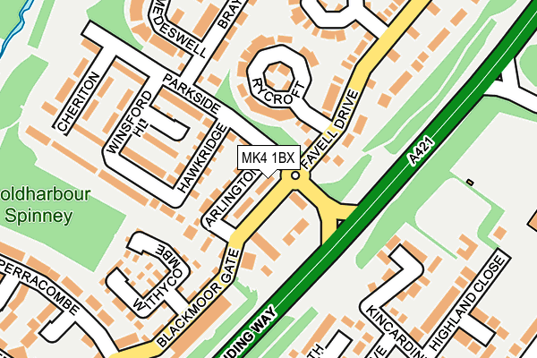 MK4 1BX map - OS OpenMap – Local (Ordnance Survey) MK4 1BX map - OS OpenMap – Local (Ordnance Survey)