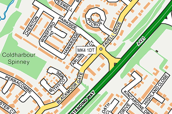 MK4 1DT map - OS OpenMap – Local (Ordnance Survey) MK4 1DT map - OS OpenMap – Local (Ordnance Survey)