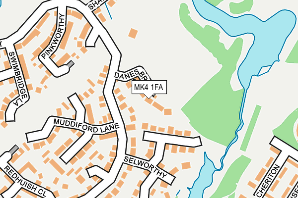MK4 1FA map - OS OpenMap – Local (Ordnance Survey) MK4 1FA map - OS OpenMap – Local (Ordnance Survey)