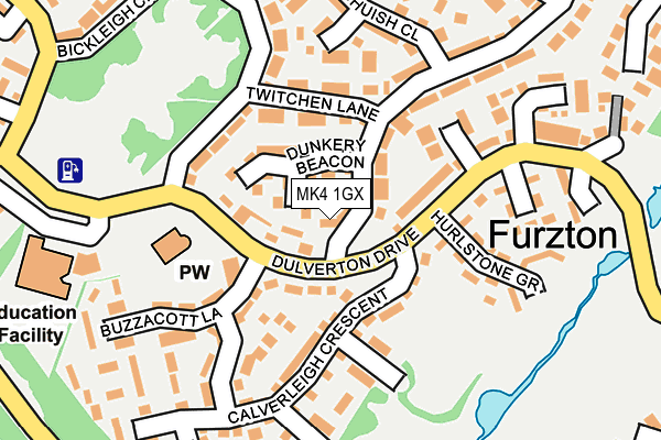 MK4 1GX map - OS OpenMap – Local (Ordnance Survey) MK4 1GX map - OS OpenMap – Local (Ordnance Survey)
