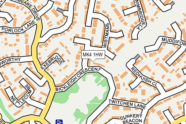 MK4 1HW map - OS OpenMap – Local (Ordnance Survey) MK4 1HW map - OS OpenMap – Local (Ordnance Survey)