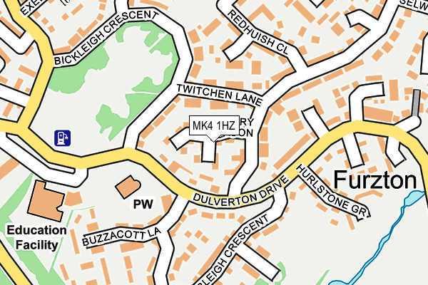 MK4 1HZ map - OS OpenMap – Local (Ordnance Survey) MK4 1HZ map - OS OpenMap – Local (Ordnance Survey)