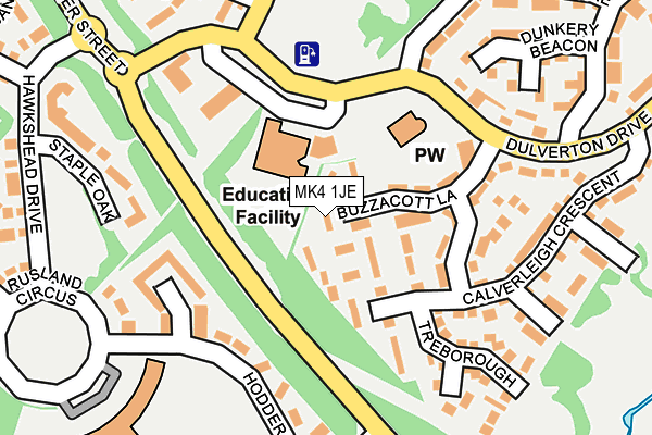 MK4 1JE map - OS OpenMap – Local (Ordnance Survey) MK4 1JE map - OS OpenMap – Local (Ordnance Survey)