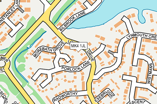 MK4 1JL map - OS OpenMap – Local (Ordnance Survey)