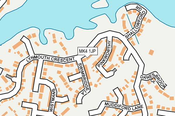 MK4 1JP map - OS OpenMap – Local (Ordnance Survey)