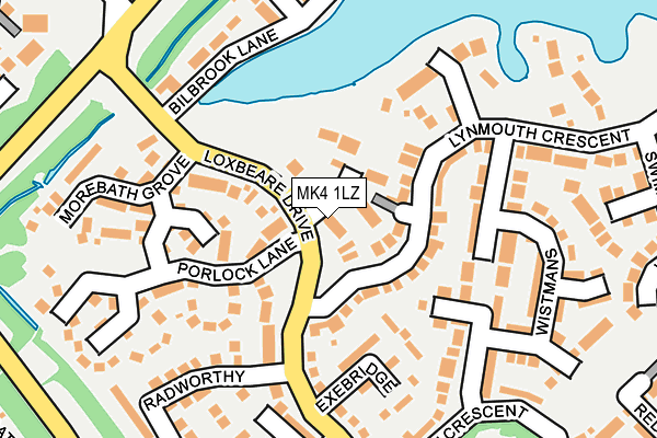 MK4 1LZ map - OS OpenMap – Local (Ordnance Survey) MK4 1LZ map - OS OpenMap – Local (Ordnance Survey)