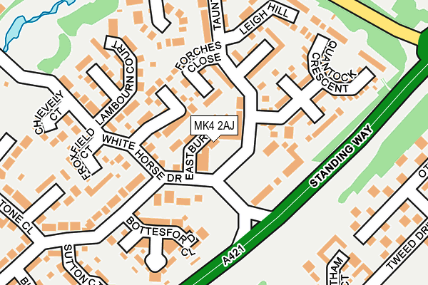 MK4 2AJ map - OS OpenMap – Local (Ordnance Survey)