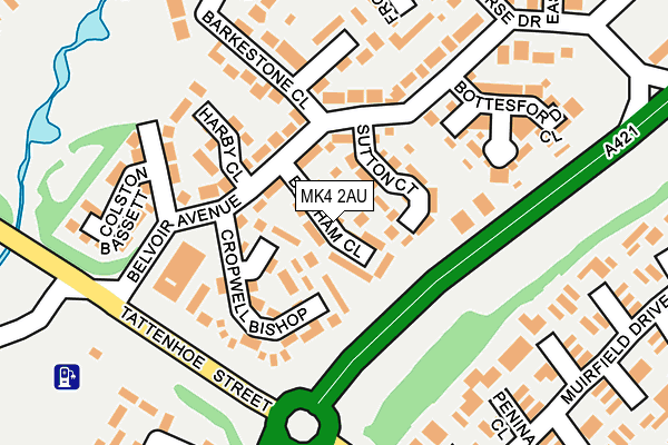MK4 2AU map - OS OpenMap – Local (Ordnance Survey) MK4 2AU map - OS OpenMap – Local (Ordnance Survey)