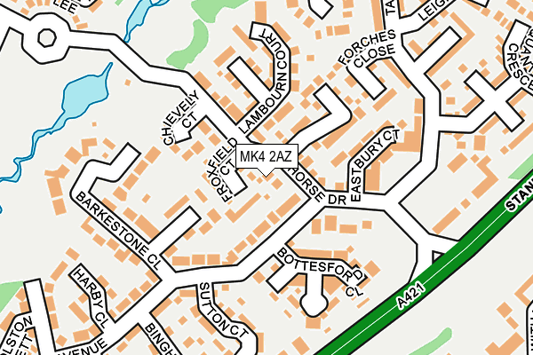 MK4 2AZ map - OS OpenMap – Local (Ordnance Survey) MK4 2AZ map - OS OpenMap – Local (Ordnance Survey)