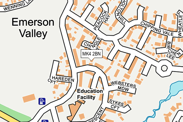MK4 2BN map - OS OpenMap – Local (Ordnance Survey)