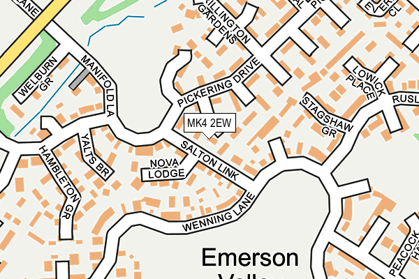 MK4 2EW map - OS OpenMap – Local (Ordnance Survey)
