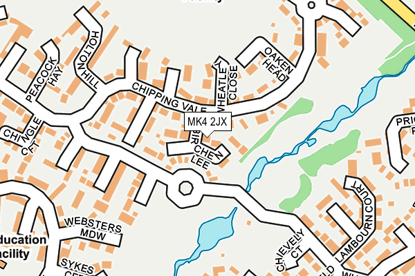 MK4 2JX map - OS OpenMap – Local (Ordnance Survey) MK4 2JX map - OS OpenMap – Local (Ordnance Survey)