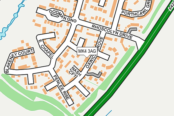 MK4 3AG map - OS OpenMap – Local (Ordnance Survey) MK4 3AG map - OS OpenMap – Local (Ordnance Survey)