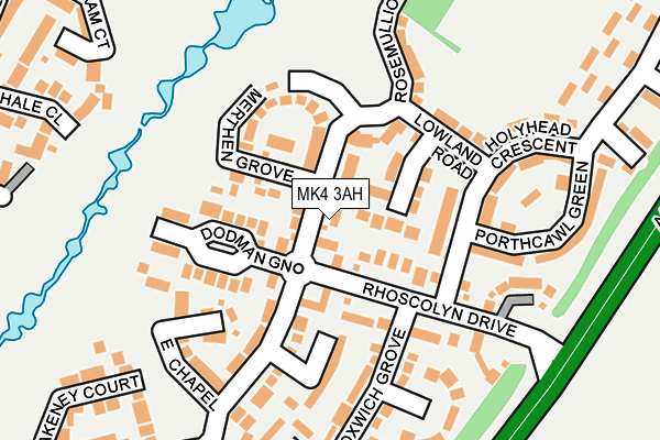MK4 3AH map - OS OpenMap – Local (Ordnance Survey) MK4 3AH map - OS OpenMap – Local (Ordnance Survey)