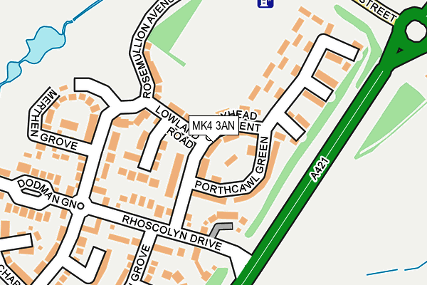 MK4 3AN map - OS OpenMap – Local (Ordnance Survey) MK4 3AN map - OS OpenMap – Local (Ordnance Survey)