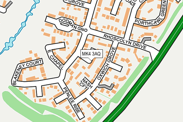 MK4 3AQ map - OS OpenMap – Local (Ordnance Survey) MK4 3AQ map - OS OpenMap – Local (Ordnance Survey)