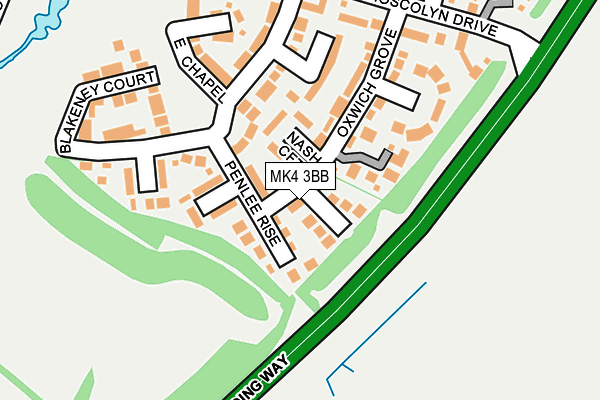 MK4 3BB map - OS OpenMap – Local (Ordnance Survey) MK4 3BB map - OS OpenMap – Local (Ordnance Survey)