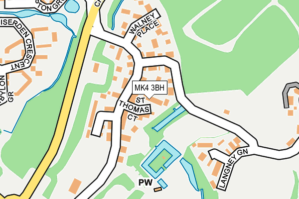 MK4 3BH map - OS OpenMap – Local (Ordnance Survey) MK4 3BH map - OS OpenMap – Local (Ordnance Survey)