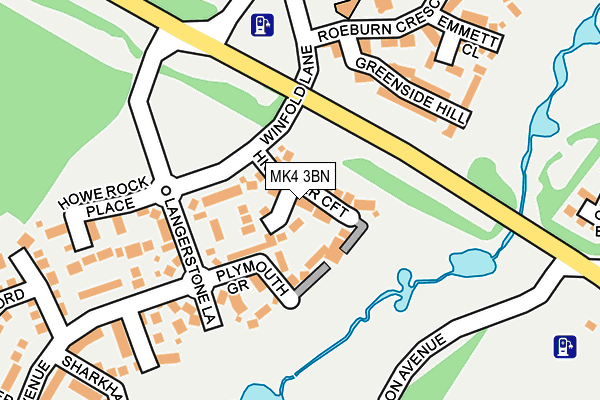 MK4 3BN map - OS OpenMap – Local (Ordnance Survey) MK4 3BN map - OS OpenMap – Local (Ordnance Survey)