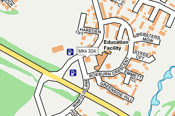 MK4 3DA map - OS OpenMap – Local (Ordnance Survey) MK4 3DA map - OS OpenMap – Local (Ordnance Survey)