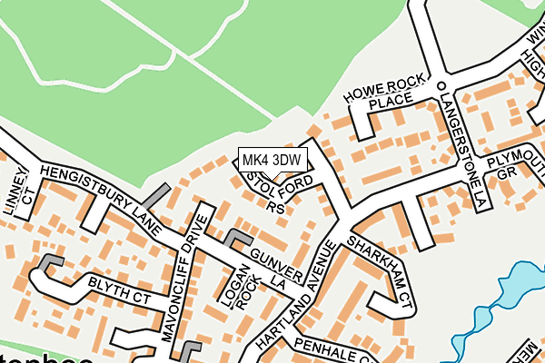 MK4 3DW map - OS OpenMap – Local (Ordnance Survey) MK4 3DW map - OS OpenMap – Local (Ordnance Survey)