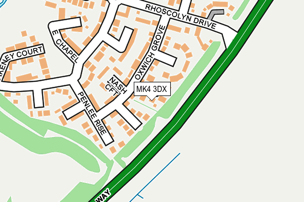 MK4 3DX map - OS OpenMap – Local (Ordnance Survey) MK4 3DX map - OS OpenMap – Local (Ordnance Survey)