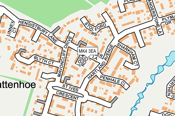 MK4 3EA map - OS OpenMap – Local (Ordnance Survey)