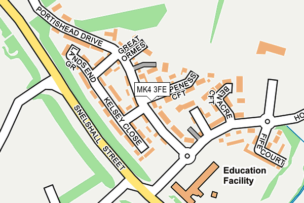 MK4 3FE map - OS OpenMap – Local (Ordnance Survey)
