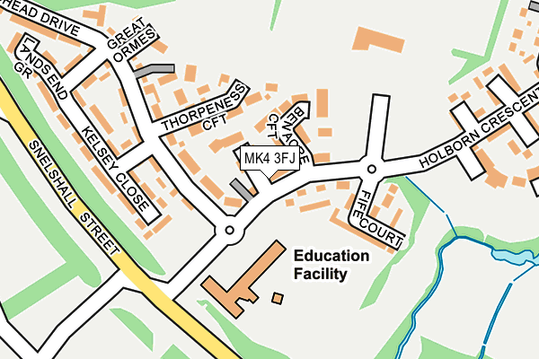 MK4 3FJ map - OS OpenMap – Local (Ordnance Survey) MK4 3FJ map - OS OpenMap – Local (Ordnance Survey)