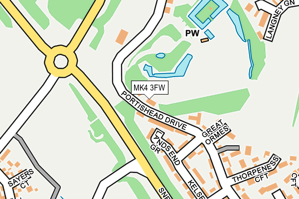 MK4 3FW map - OS OpenMap – Local (Ordnance Survey) MK4 3FW map - OS OpenMap – Local (Ordnance Survey)