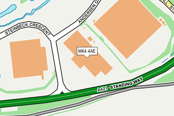 MK4 4AE map - OS OpenMap – Local (Ordnance Survey) MK4 4AE map - OS OpenMap – Local (Ordnance Survey)