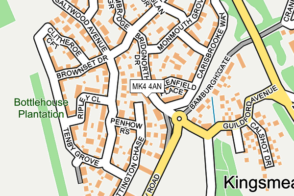 MK4 4AN map - OS OpenMap – Local (Ordnance Survey) MK4 4AN map - OS OpenMap – Local (Ordnance Survey)
