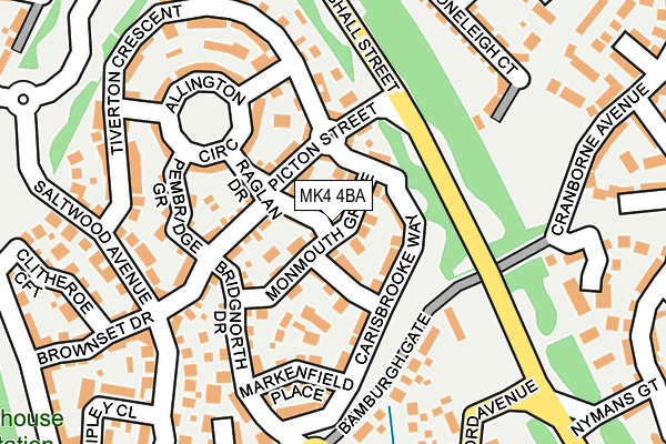 MK4 4BA map - OS OpenMap – Local (Ordnance Survey) MK4 4BA map - OS OpenMap – Local (Ordnance Survey)