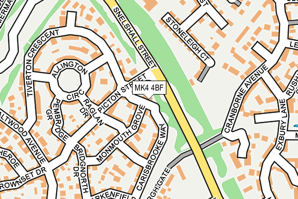 MK4 4BF map - OS OpenMap – Local (Ordnance Survey) MK4 4BF map - OS OpenMap – Local (Ordnance Survey)