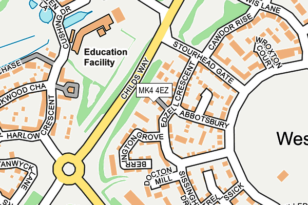 MK4 4EZ map - OS OpenMap – Local (Ordnance Survey) MK4 4EZ map - OS OpenMap – Local (Ordnance Survey)