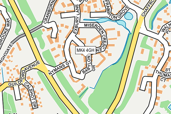 MK4 4GH map - OS OpenMap – Local (Ordnance Survey)