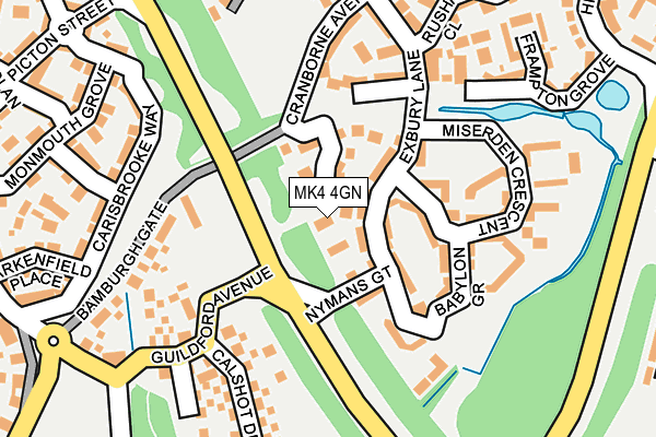 MK4 4GN map - OS OpenMap – Local (Ordnance Survey) MK4 4GN map - OS OpenMap – Local (Ordnance Survey)