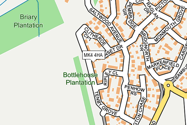 MK4 4HA map - OS OpenMap – Local (Ordnance Survey)