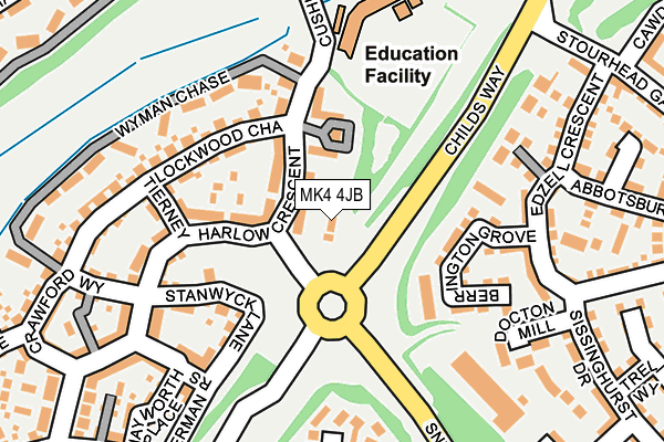 MK4 4JB map - OS OpenMap – Local (Ordnance Survey) MK4 4JB map - OS OpenMap – Local (Ordnance Survey)