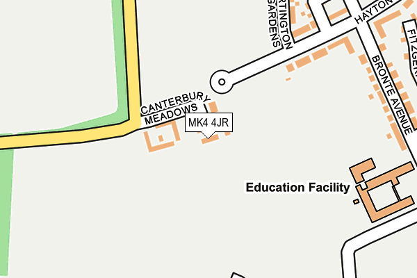 MK4 4JR map - OS OpenMap – Local (Ordnance Survey) MK4 4JR map - OS OpenMap – Local (Ordnance Survey)