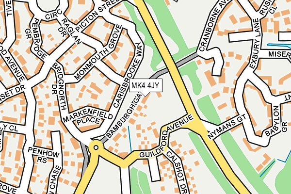 MK4 4JY map - OS OpenMap – Local (Ordnance Survey) MK4 4JY map - OS OpenMap – Local (Ordnance Survey)