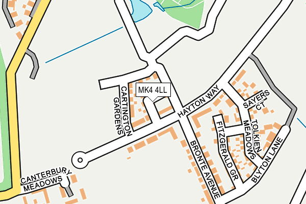 MK4 4LL map - OS OpenMap – Local (Ordnance Survey) MK4 4LL map - OS OpenMap – Local (Ordnance Survey)