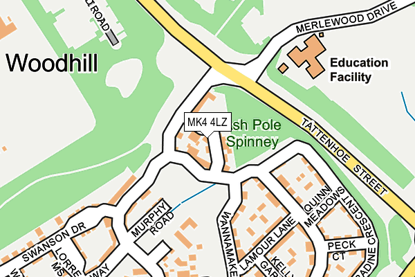 MK4 4LZ map - OS OpenMap – Local (Ordnance Survey) MK4 4LZ map - OS OpenMap – Local (Ordnance Survey)