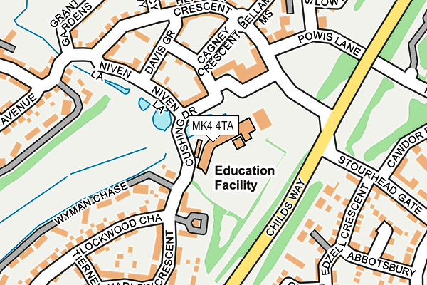 MK4 4TA map - OS OpenMap – Local (Ordnance Survey) MK4 4TA map - OS OpenMap – Local (Ordnance Survey)