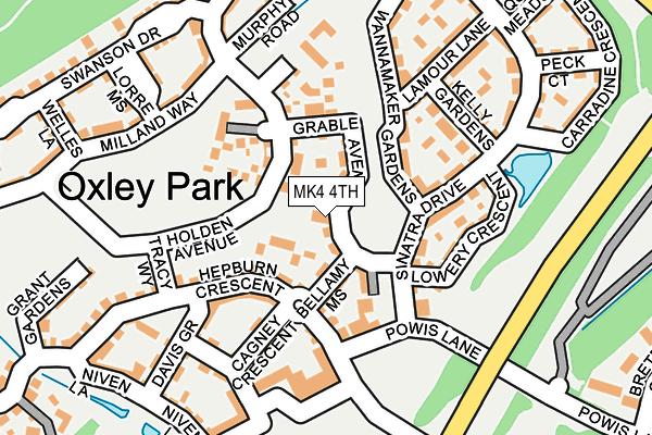 MK4 4TH map - OS OpenMap – Local (Ordnance Survey)
