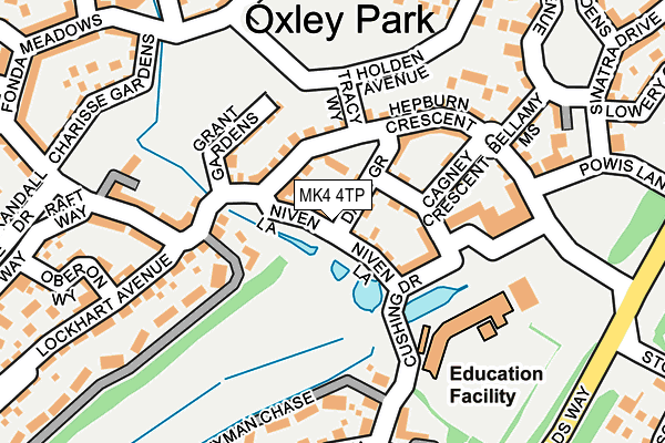 MK4 4TP map - OS OpenMap – Local (Ordnance Survey)